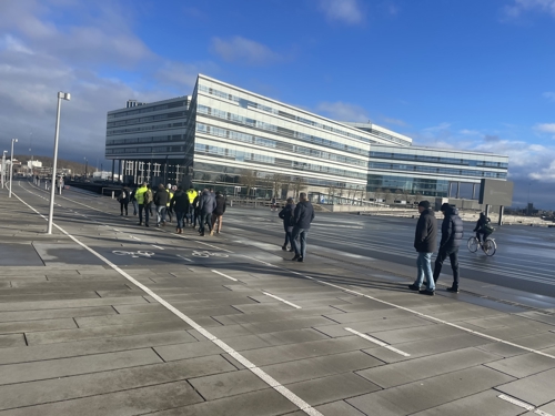 Inspirationstur Aarhus 7. februar 2024: Lyngby-Taarbæk Kommunes letbane-team arrangerede studietur til Aarhus Letbane med deltagelse af Hovedstadens Letbanes andre ejerkommuner, bl.a. Gladsaxe, Herlev, Glostrup og Vallensbæk.