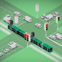 Ny video viser hvordan trafikreguleringen bliver i de mange vejkryds, hvor letbanen kører i blandet trafik.