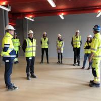 Letbaneteamet på besøg på letbanens kontrolcenter i Ejby maj 2022 - den kommende kantine for letbanechauffører mfl
