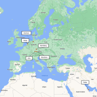 Kort over letbaner i udlandet